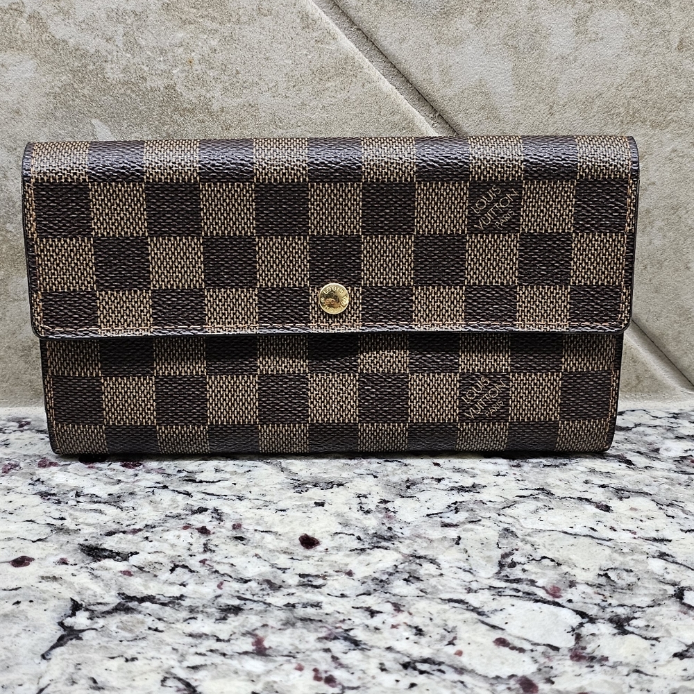 Louis Vuitton Damier Ebene Sarah Wallet